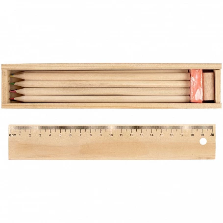 Набор цветных карандашей Spasso в деревянном пенале