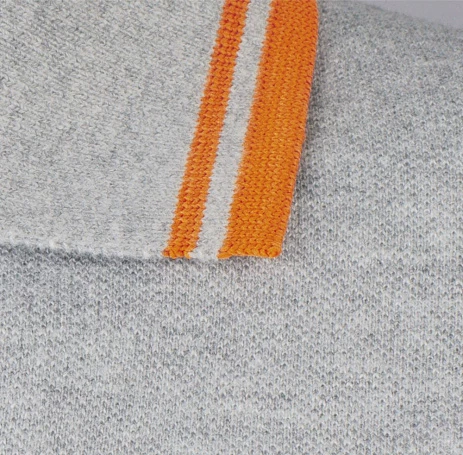 Рубашка поло женская Pasadena Women 200 с контрастной отделкой, темно-синяя (navy) с неоново-оранжевым